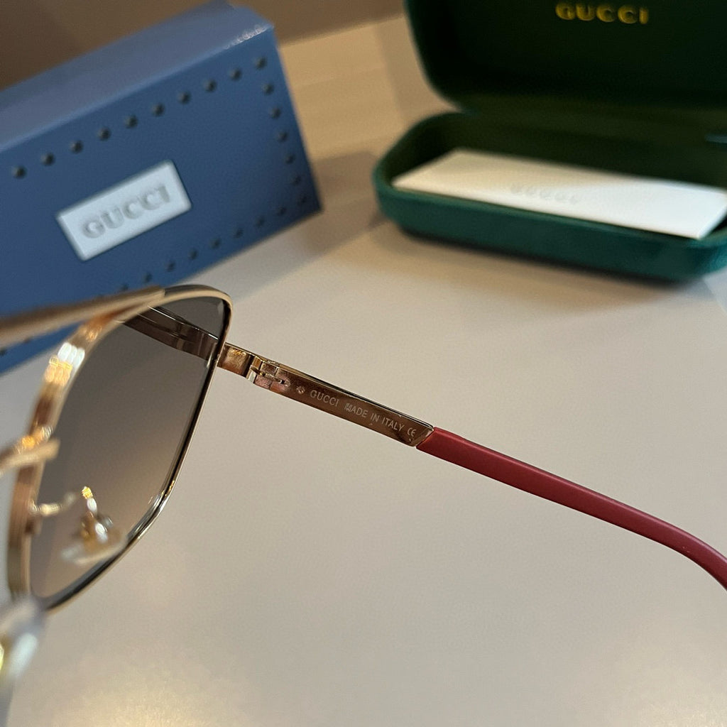 Gucci Polarized Fashion Gold Lens Sunglasses for Men - 415002 - detail image 8