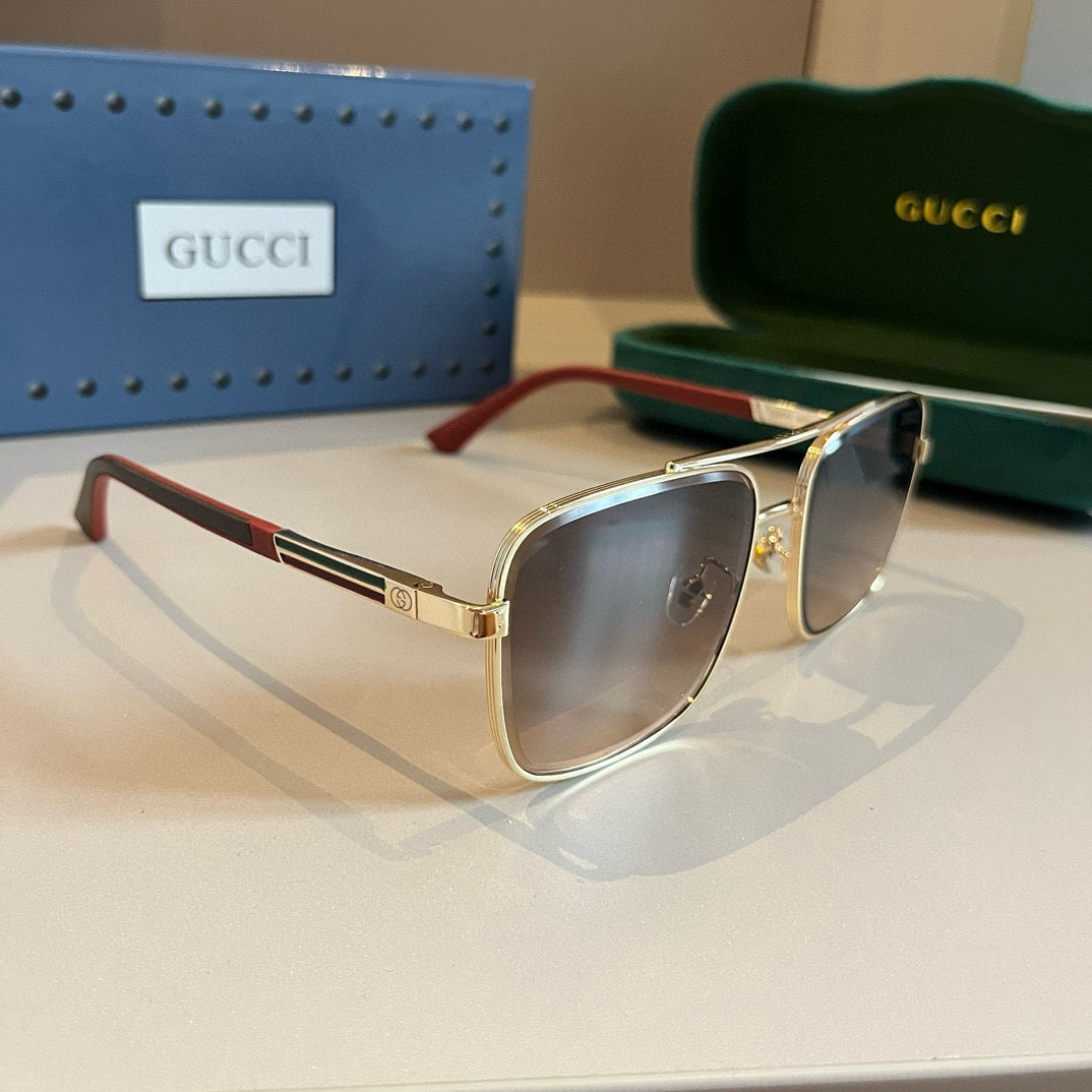 Gucci Polarized Fashion Gold Lens Sunglasses for Men - 415002