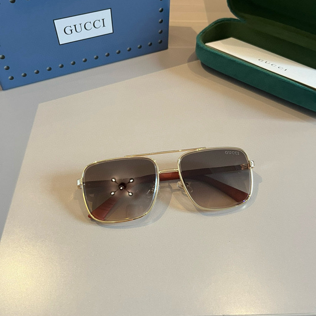 Gucci Polarized Fashion Gold Lens Sunglasses for Men - 415002 - detail image 4