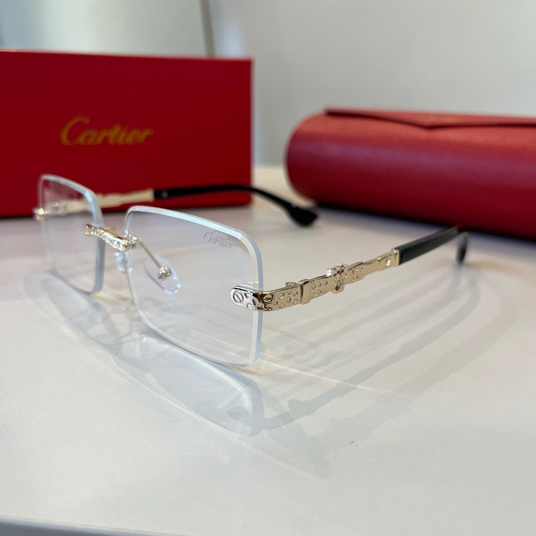 Cartier Lightweight Metal Rimless Silver Lens Sunglasses for Men & Wo - 358487 - detail image 3