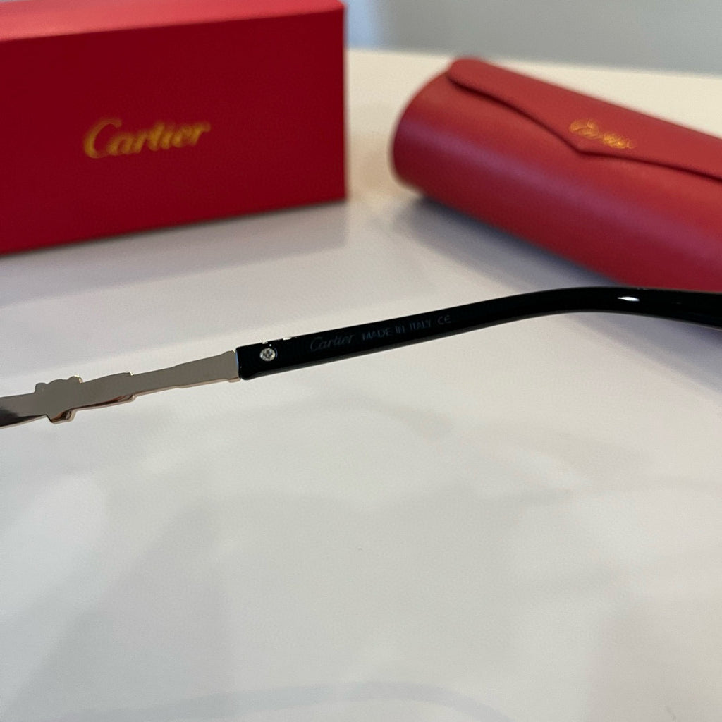 Cartier Lightweight Metal Rimless Silver Lens Sunglasses for Men & Wo - 358488 - detail image 9