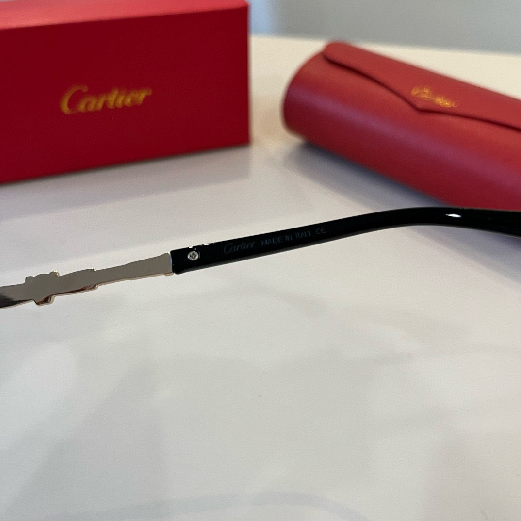 Cartier Lightweight Metal Rimless Silver Lens Sunglasses for Men & Wo - 358488 - detail image 9
