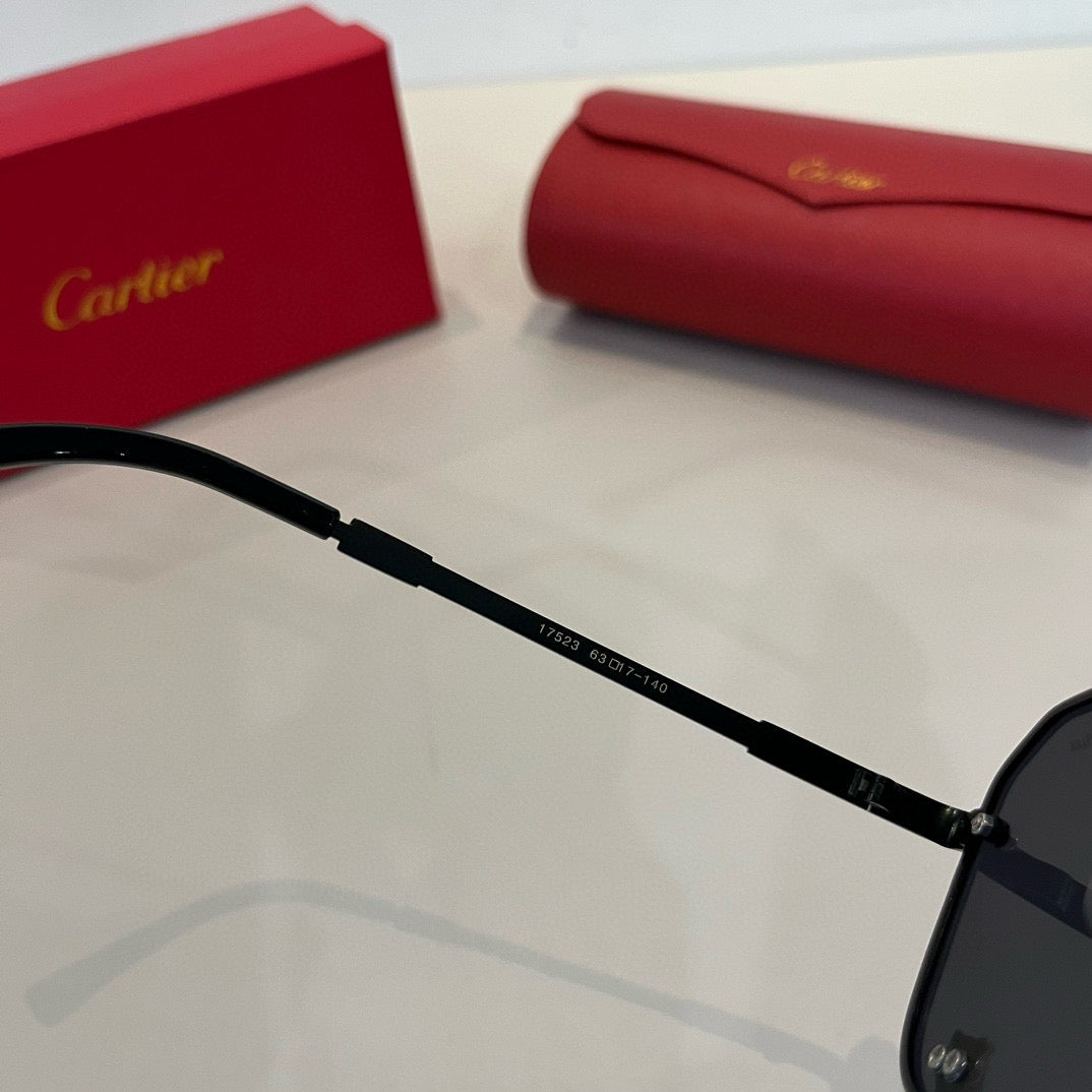 Cartier Lightweight Metal Rimless Silver Lens Sunglasses for Men & Wo - 487330 - detail image 10