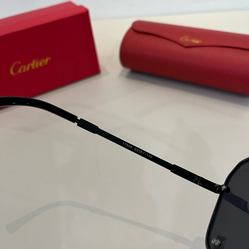 Cartier Lightweight Metal Rimless Silver Lens Sunglasses for Men & Wo - 358489 - detail image 10