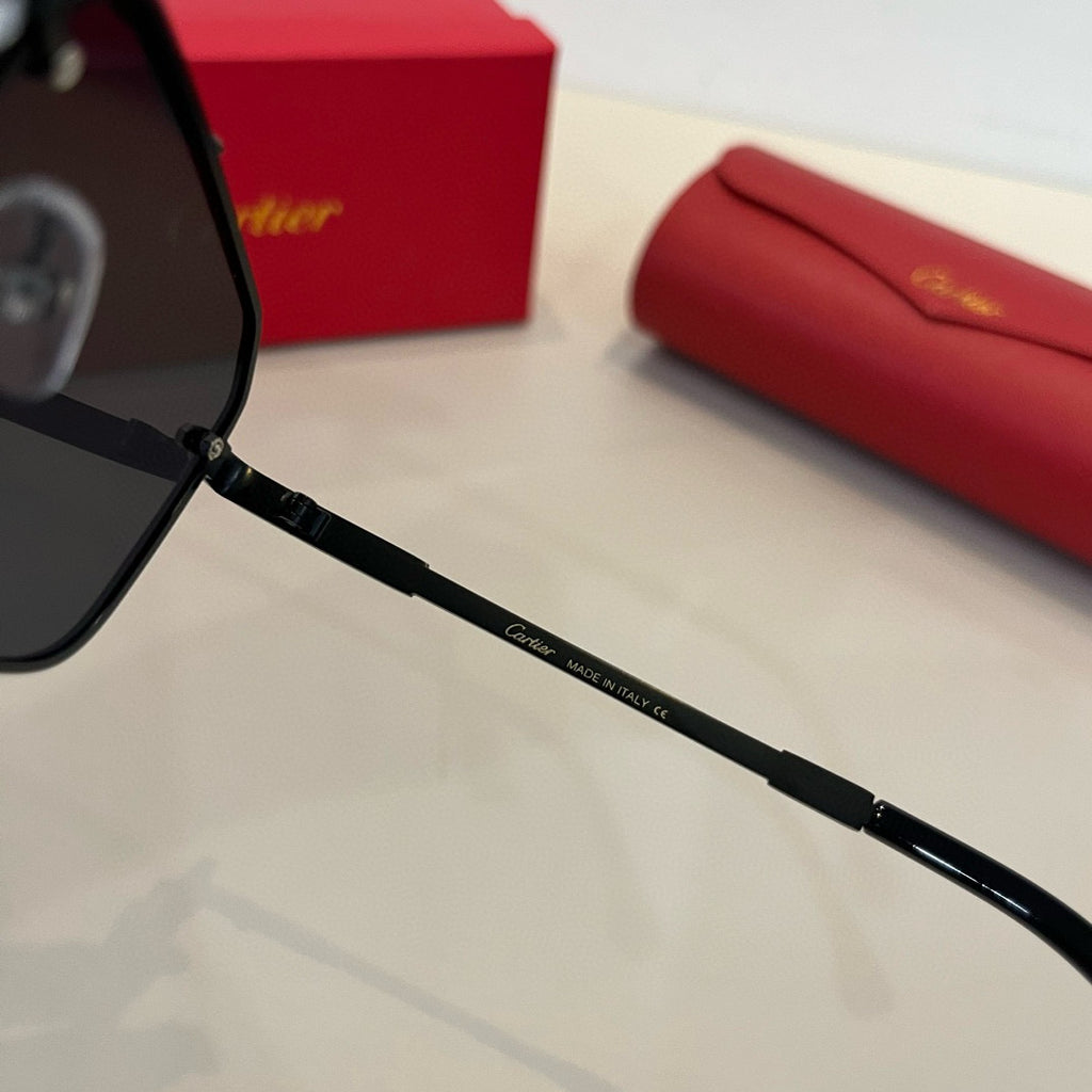 Cartier Lightweight Metal Rimless Silver Lens Sunglasses for Men & Wo - 358489 - detail image 11