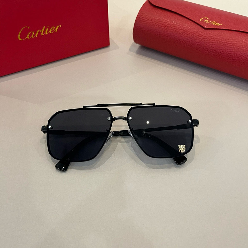 Cartier Lightweight Metal Rimless Silver Lens Sunglasses for Men & Wo - 935072 - detail image 5