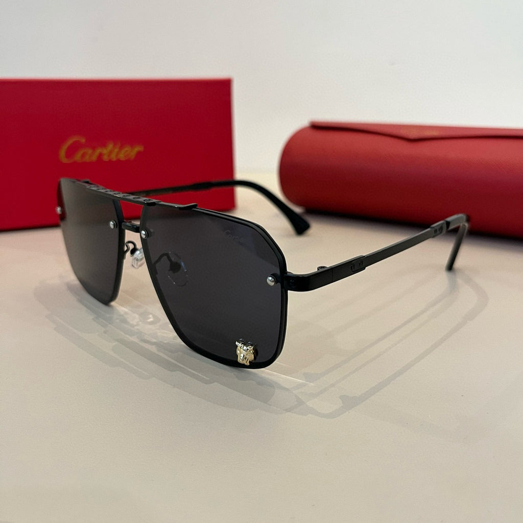Cartier Lightweight Metal Rimless Silver Lens Sunglasses for Men & Wo - 358489 - detail image 3