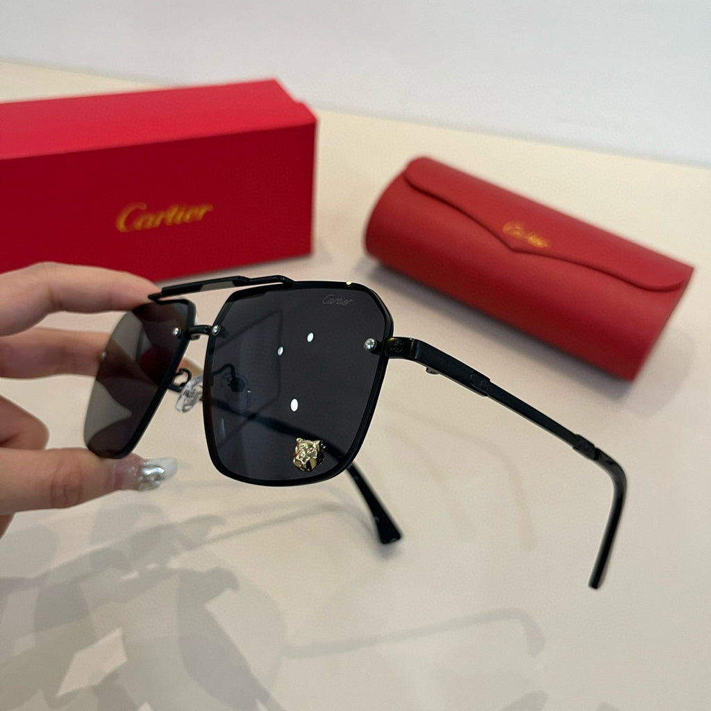 Cartier Lightweight Metal Rimless Silver Lens Sunglasses for Men & Wo - 935072 - detail image 4