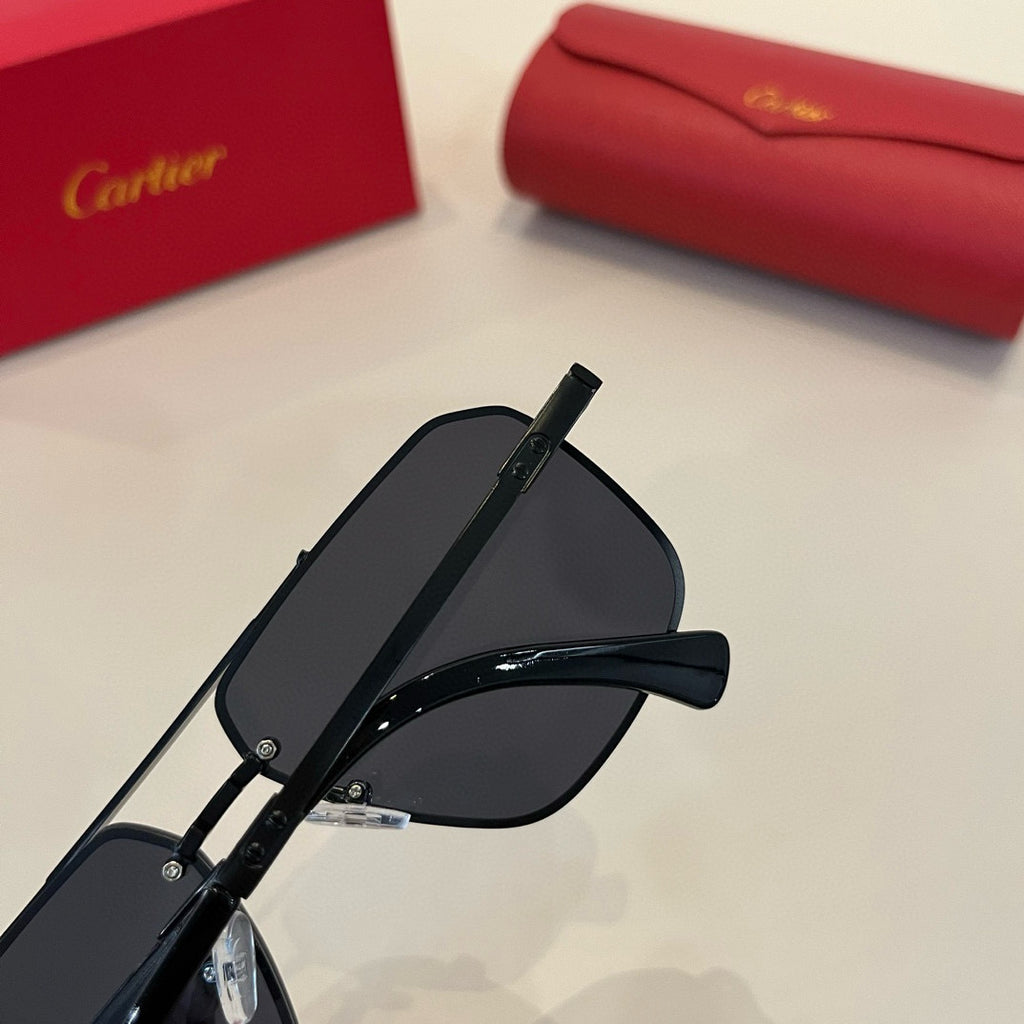 Cartier Lightweight Metal Rimless Silver Lens Sunglasses for Men & Wo - 358489 - detail image 8