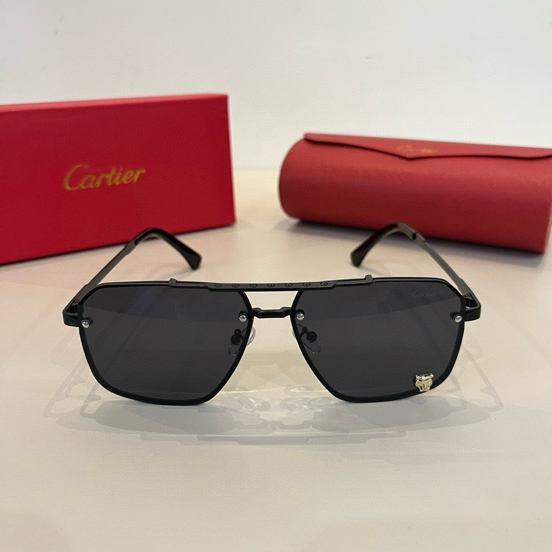 Cartier Lightweight Metal Rimless Silver Lens Sunglasses for Men & Wo - 935072 - detail image 2
