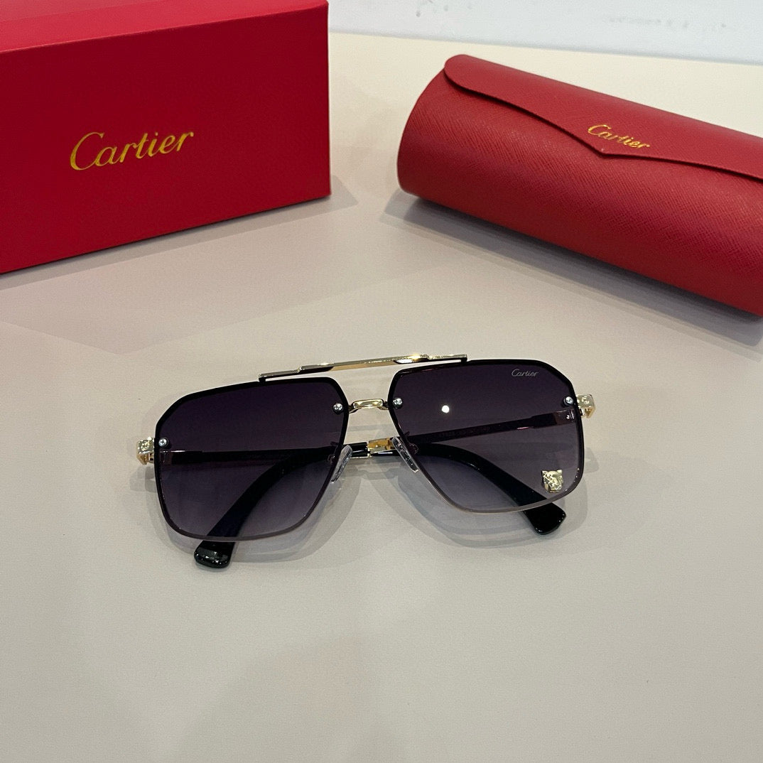 Cartier Lightweight Metal Rimless Silver Lens Sunglasses for Men & Wo - 935073 - detail image 9