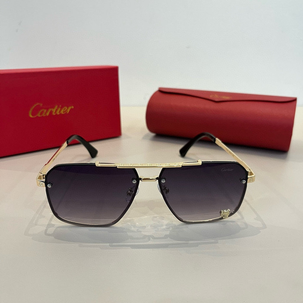 Cartier Lightweight Metal Rimless Silver Lens Sunglasses for Men & Wo - 432318 - detail image 2