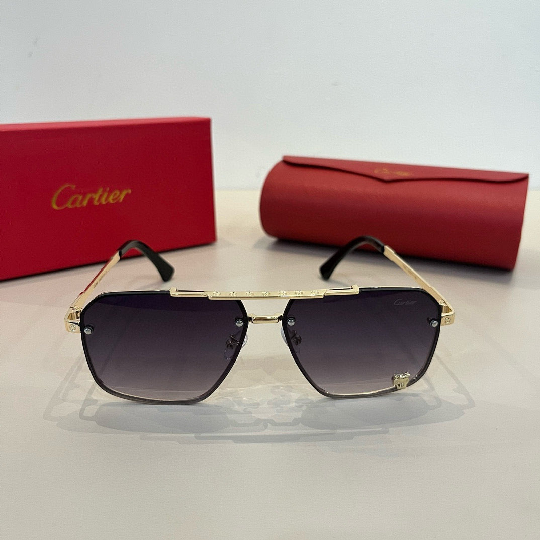 Cartier Lightweight Metal Rimless Silver Lens Sunglasses for Men & Wo - 935073 - detail image 2