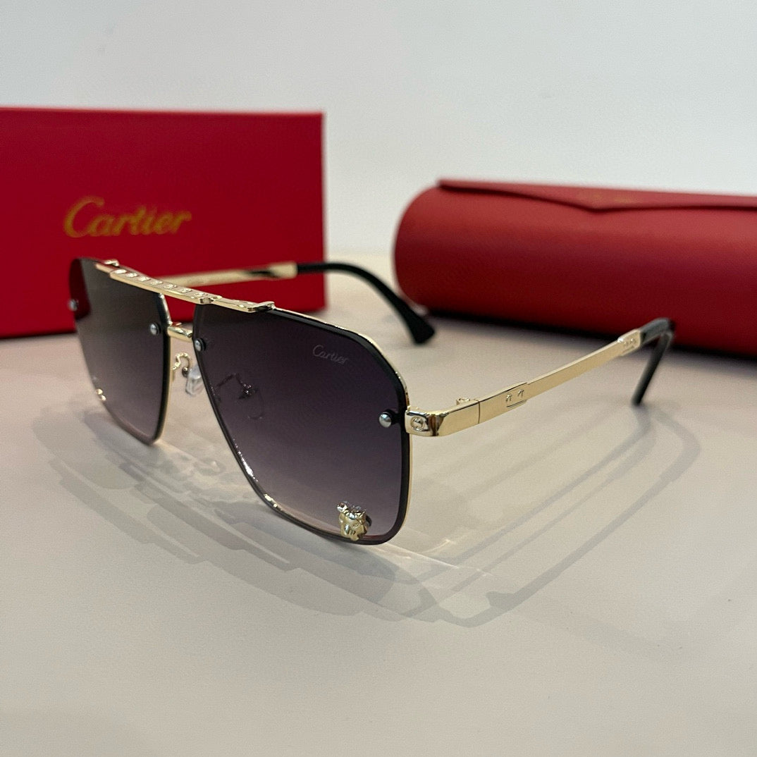 Cartier Lightweight Metal Rimless Silver Lens Sunglasses for Men & Wo - 935073 - detail image 3