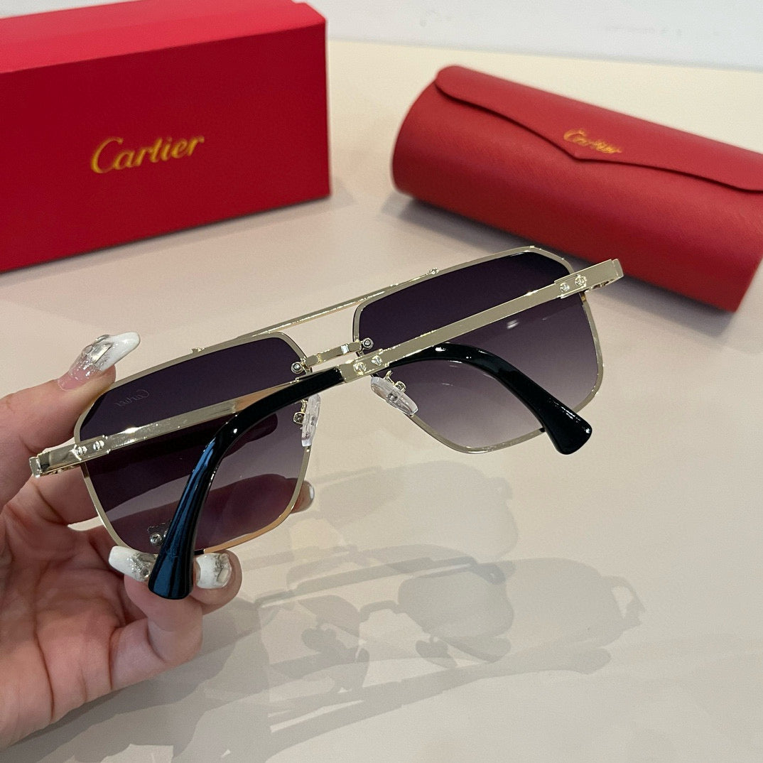 Cartier Lightweight Metal Rimless Silver Lens Sunglasses for Men & Wo - 358490 - detail image 7