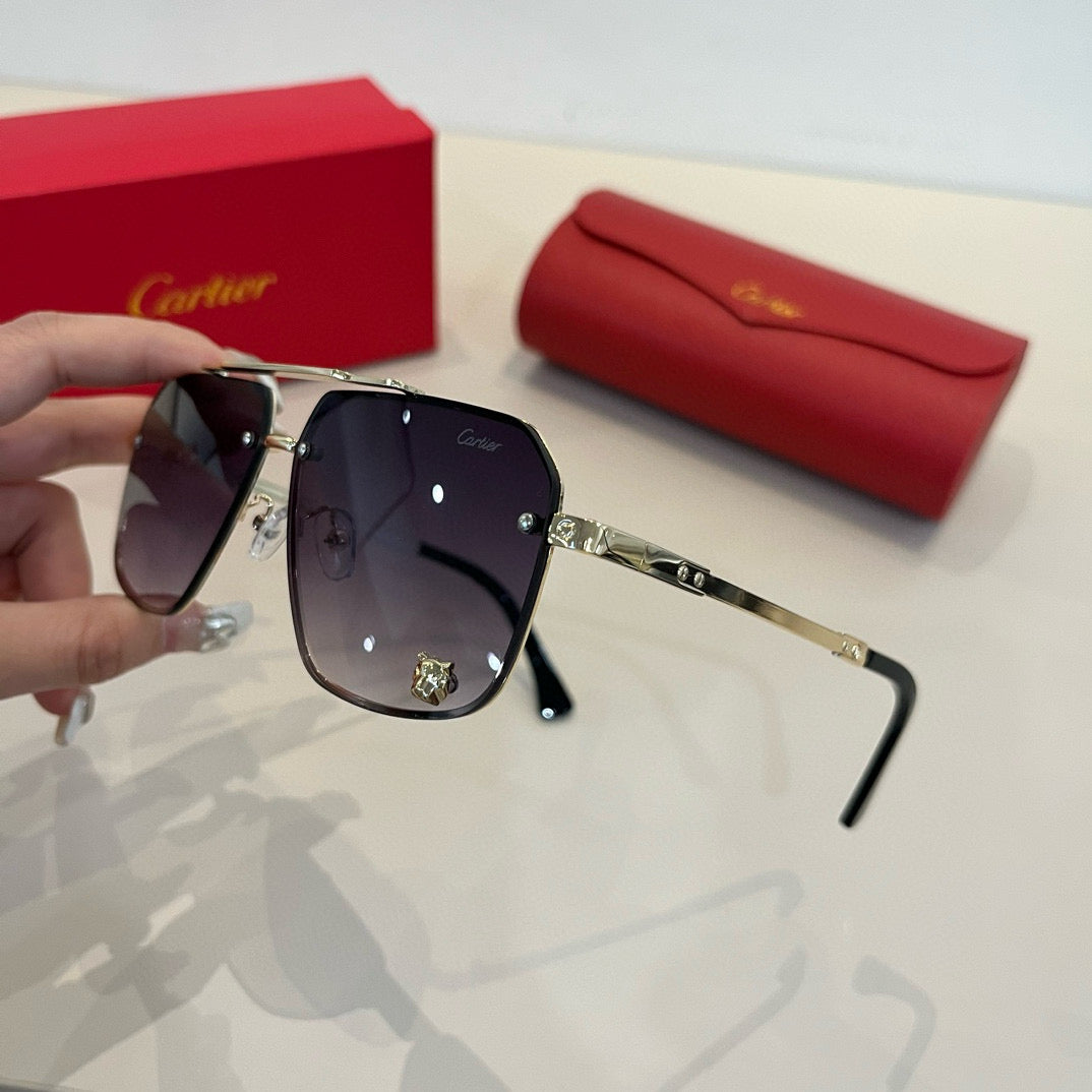 Cartier Lightweight Metal Rimless Silver Lens Sunglasses for Men & Wo - 935073 - detail image 4