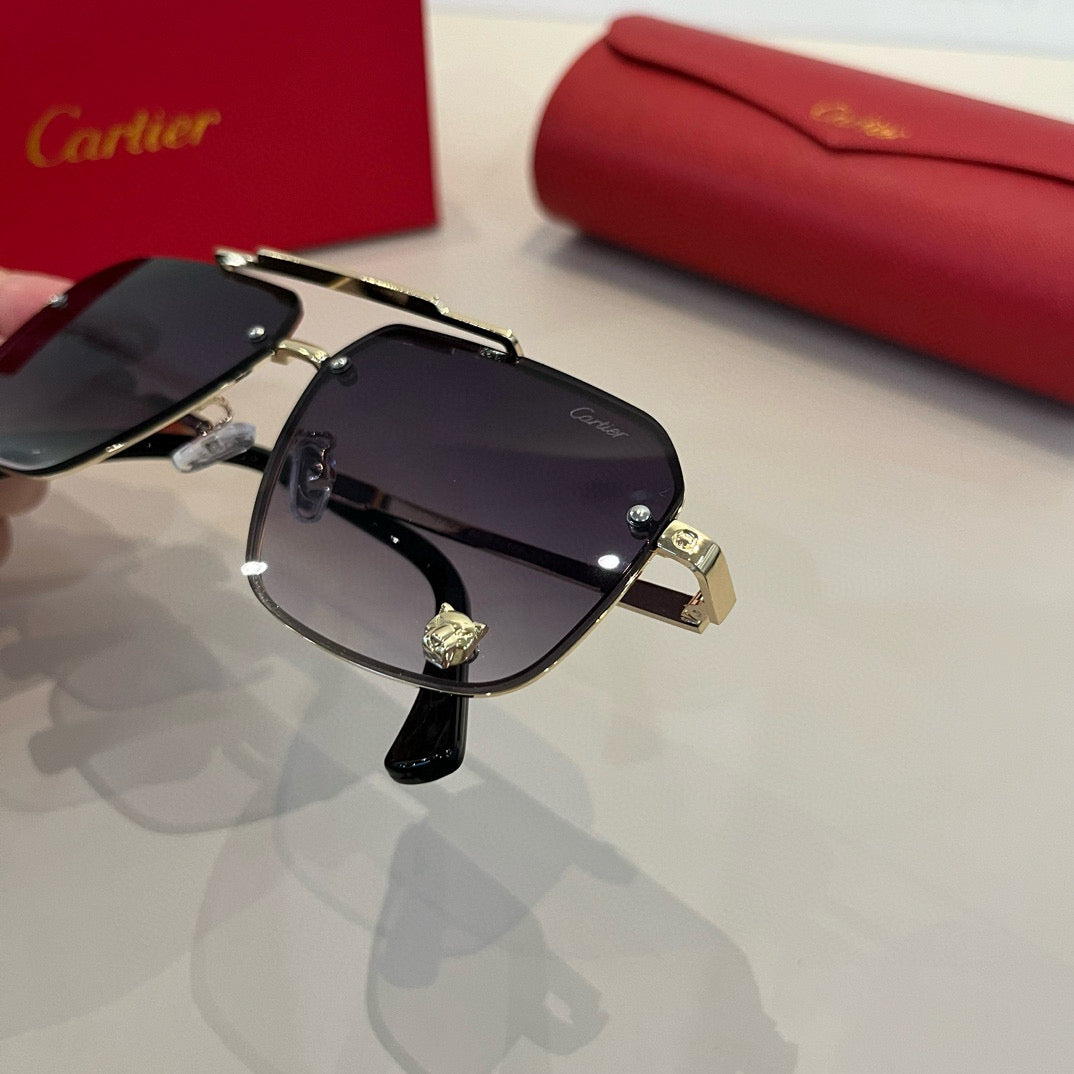 Cartier Lightweight Metal Rimless Silver Lens Sunglasses for Men & Wo - 935073 - detail image 5