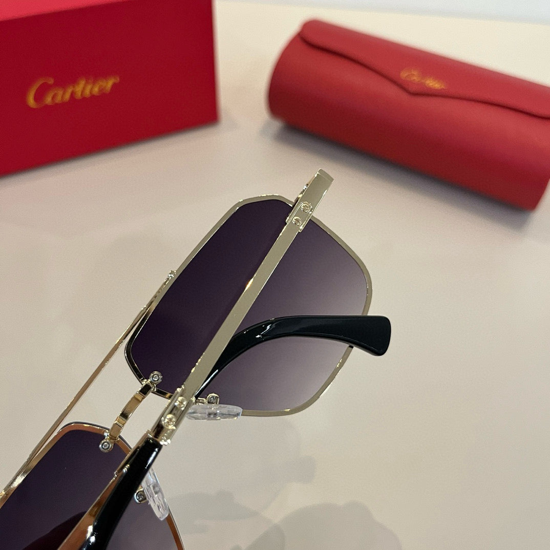 Cartier Lightweight Metal Rimless Silver Lens Sunglasses for Men & Wo - 358490 - detail image 8
