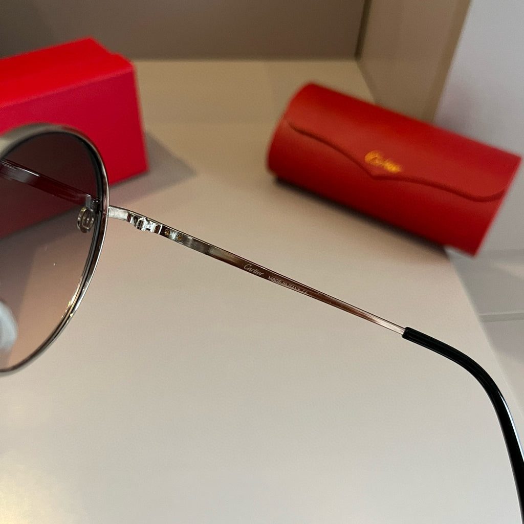 Cartier Metal Fashion Gold Lens Sunglasses for Men & Women - 935087 - detail image 8