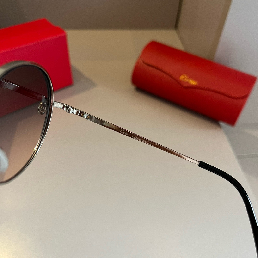 Cartier Metal Fashion Gold Lens Sunglasses for Men & Women - 935087 - detail image 8