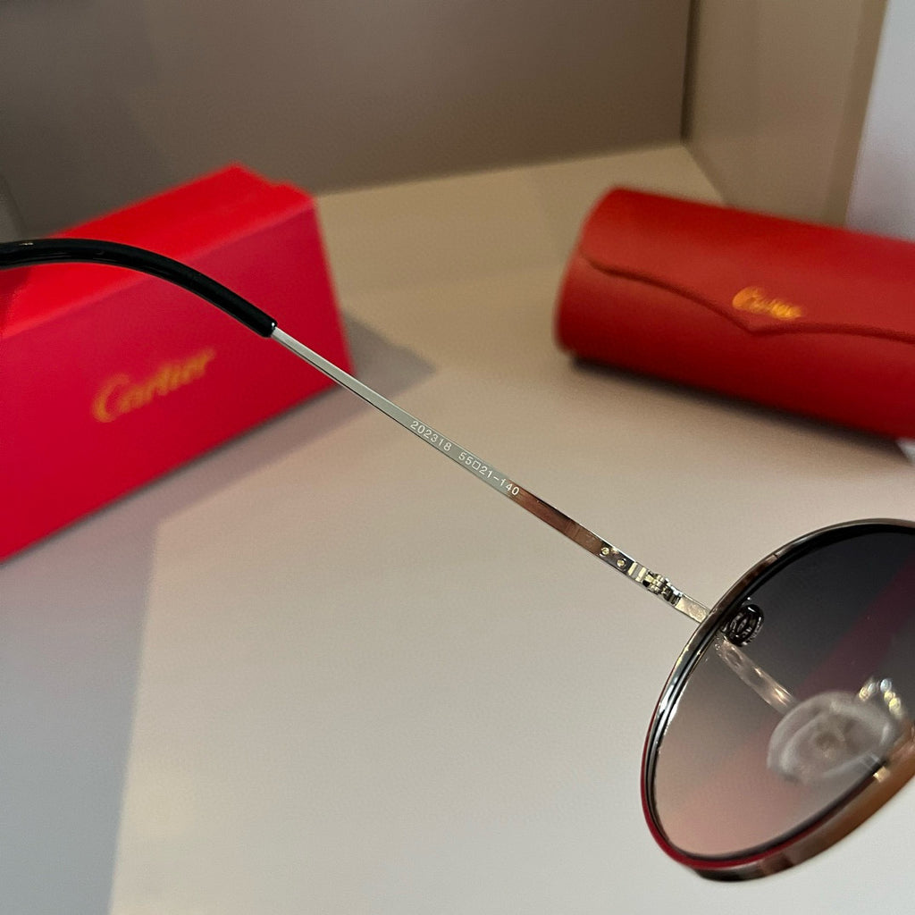 Cartier Metal Fashion Gold Lens Sunglasses for Men & Women - 935087 - detail image 9
