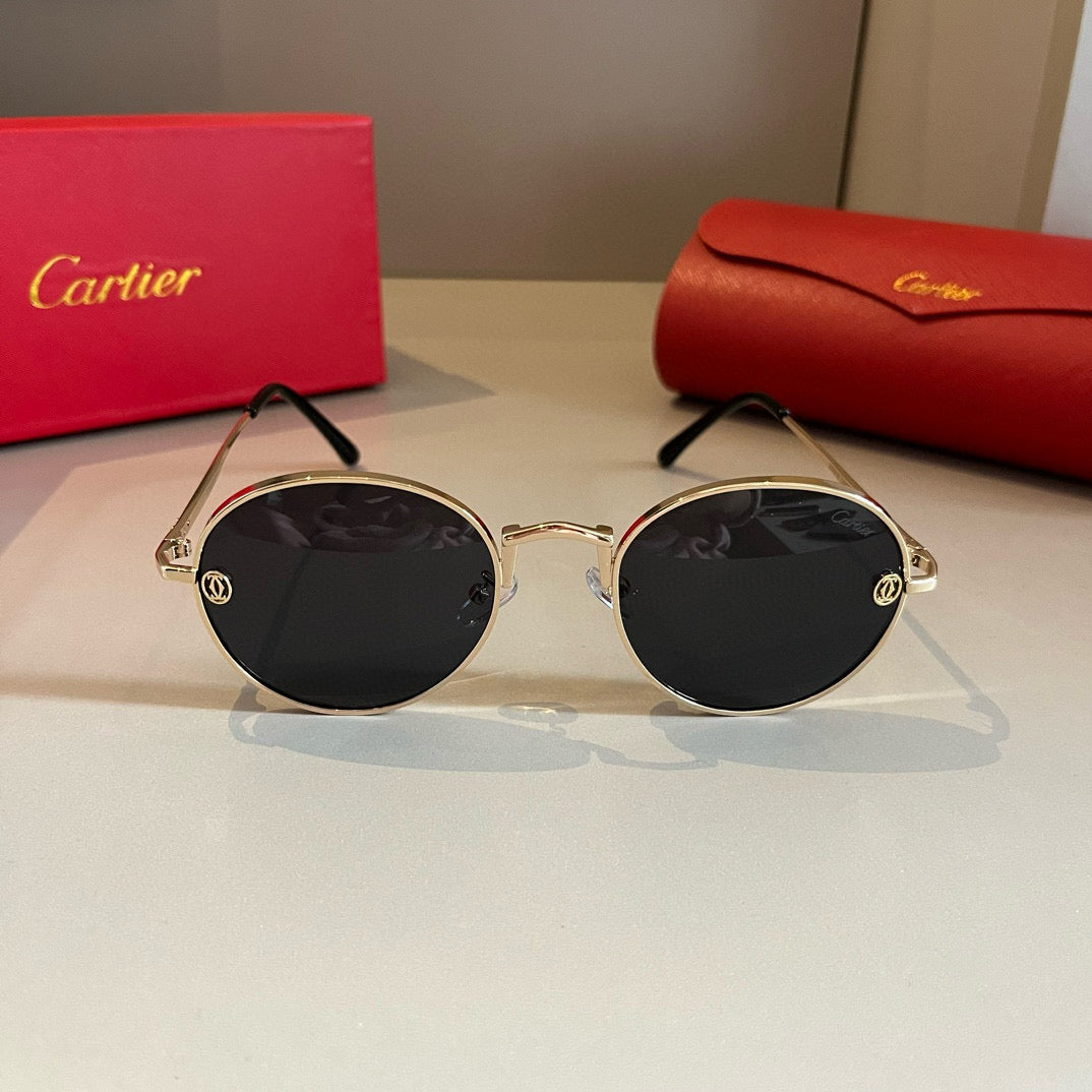 Cartier Metal Fashion Gold Lens Sunglasses for Men & Women - 358492 - detail image 2