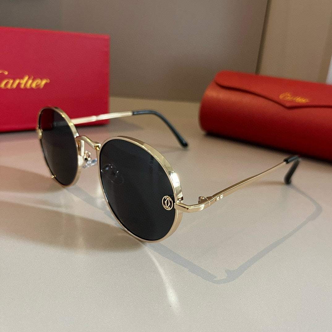Cartier Metal Fashion Gold Lens Sunglasses for Men & Women - 935088 - detail image 3