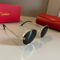 Cartier Metal Fashion Gold Lens Sunglasses for Men & Women - 935088