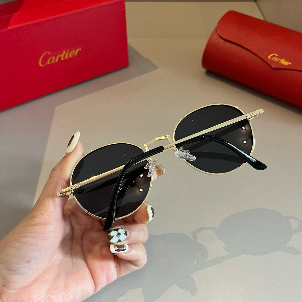 Cartier Metal Fashion Gold Lens Sunglasses for Men & Women - 415907 - detail image 5