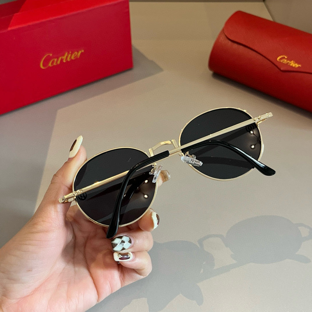 Cartier Metal Fashion Gold Lens Sunglasses for Men & Women - 415907 - detail image 5