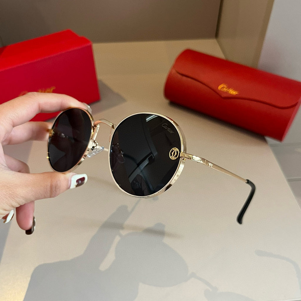 Cartier Metal Fashion Gold Lens Sunglasses for Men & Women - 358492 - detail image 4
