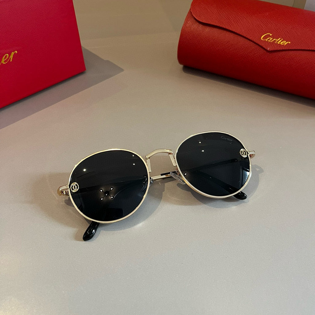 Cartier Metal Fashion Gold Lens Sunglasses for Men & Women - 935088 - detail image 6