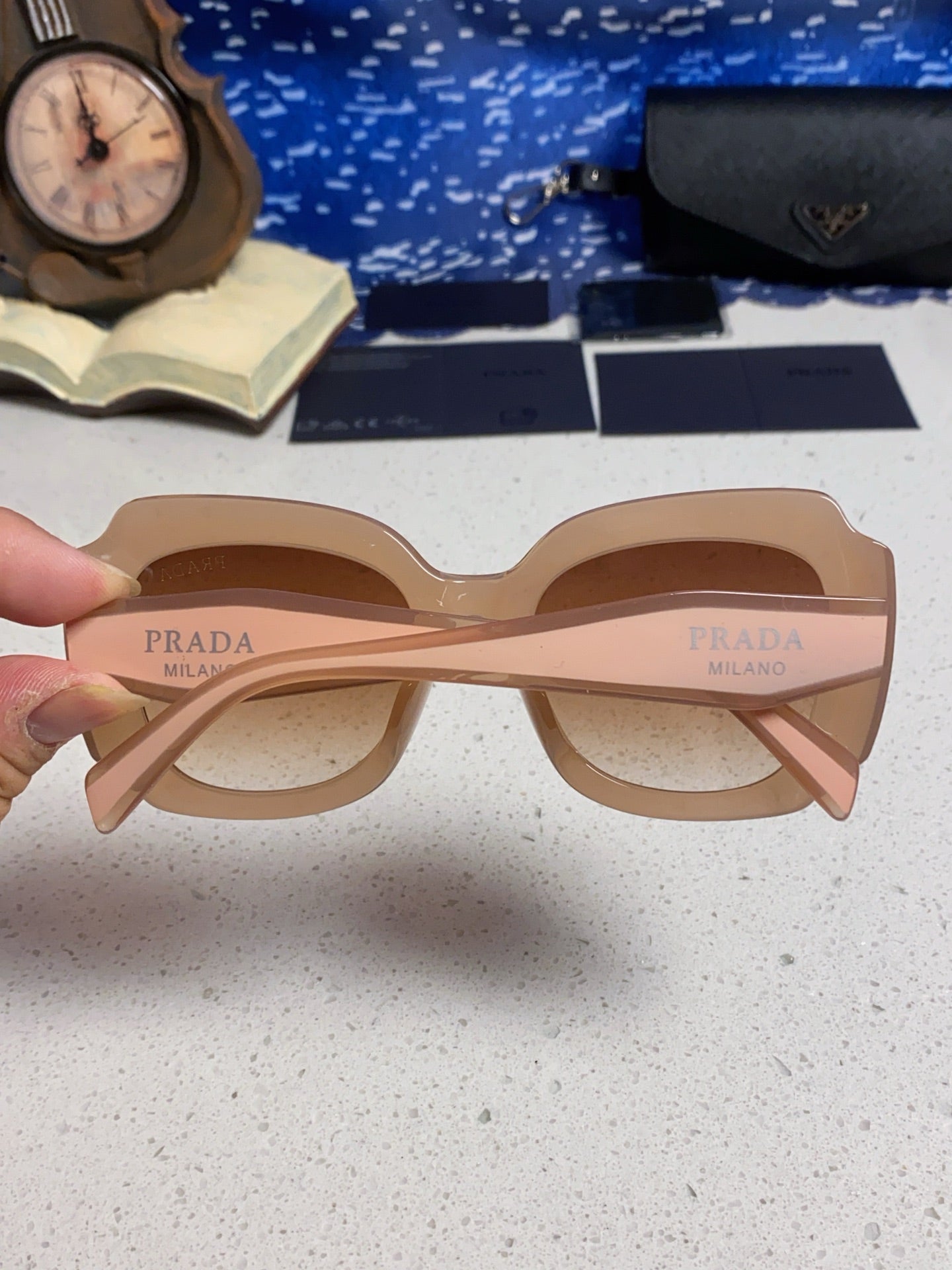 Prada 16YSF Acetate Fashion Gold Lens Sunglasses for Men & Women - 415673 - detail image 5