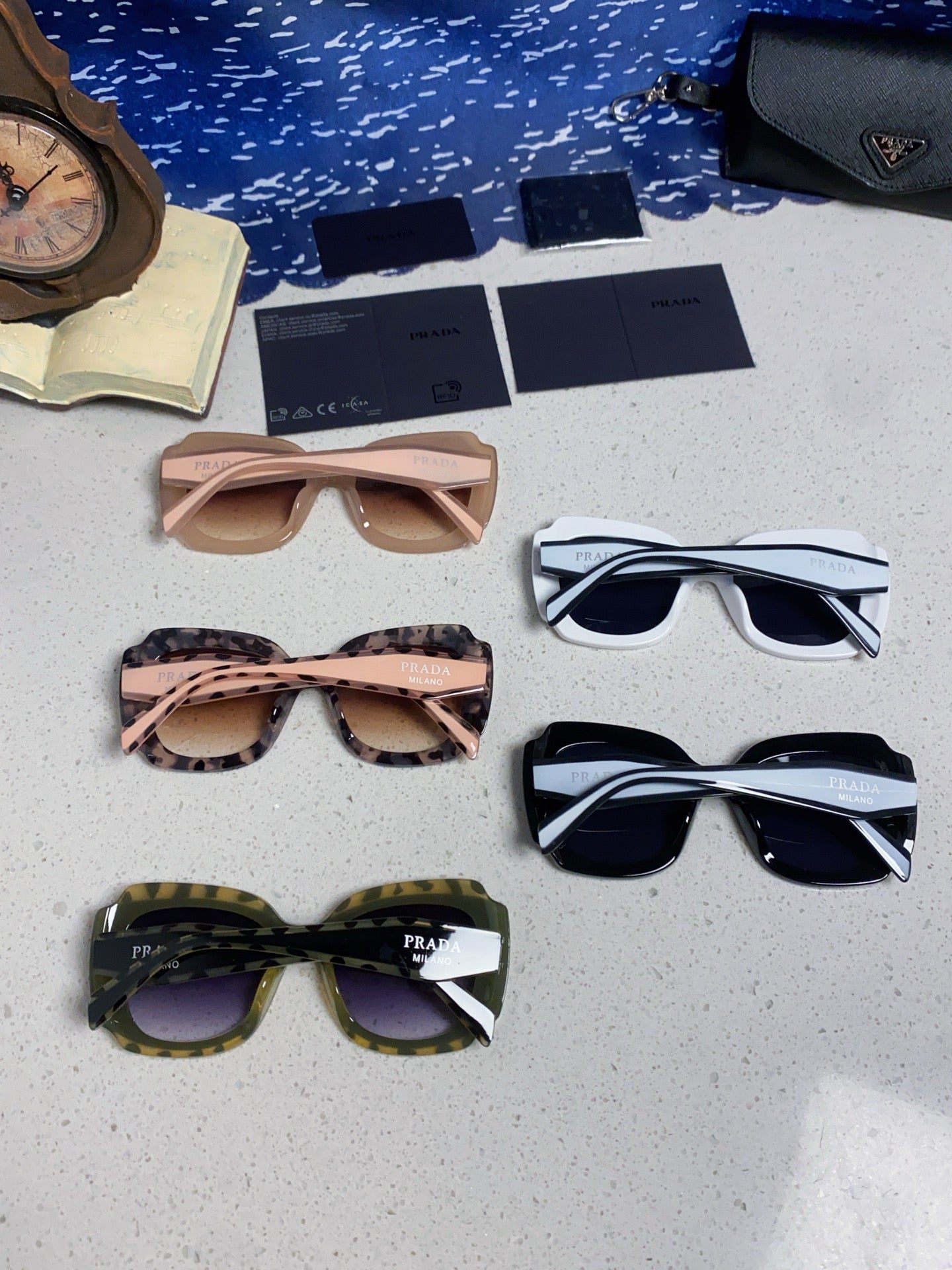 Prada 16YSF Acetate Fashion Gold Lens Sunglasses for Men & Women - 415783 - detail image 11