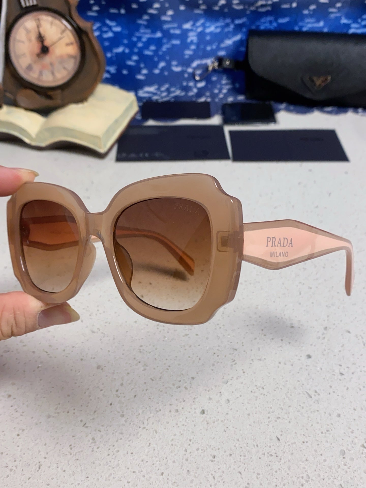 Prada 16YSF Acetate Fashion Gold Lens Sunglasses for Men & Women - 415783 - detail image 6