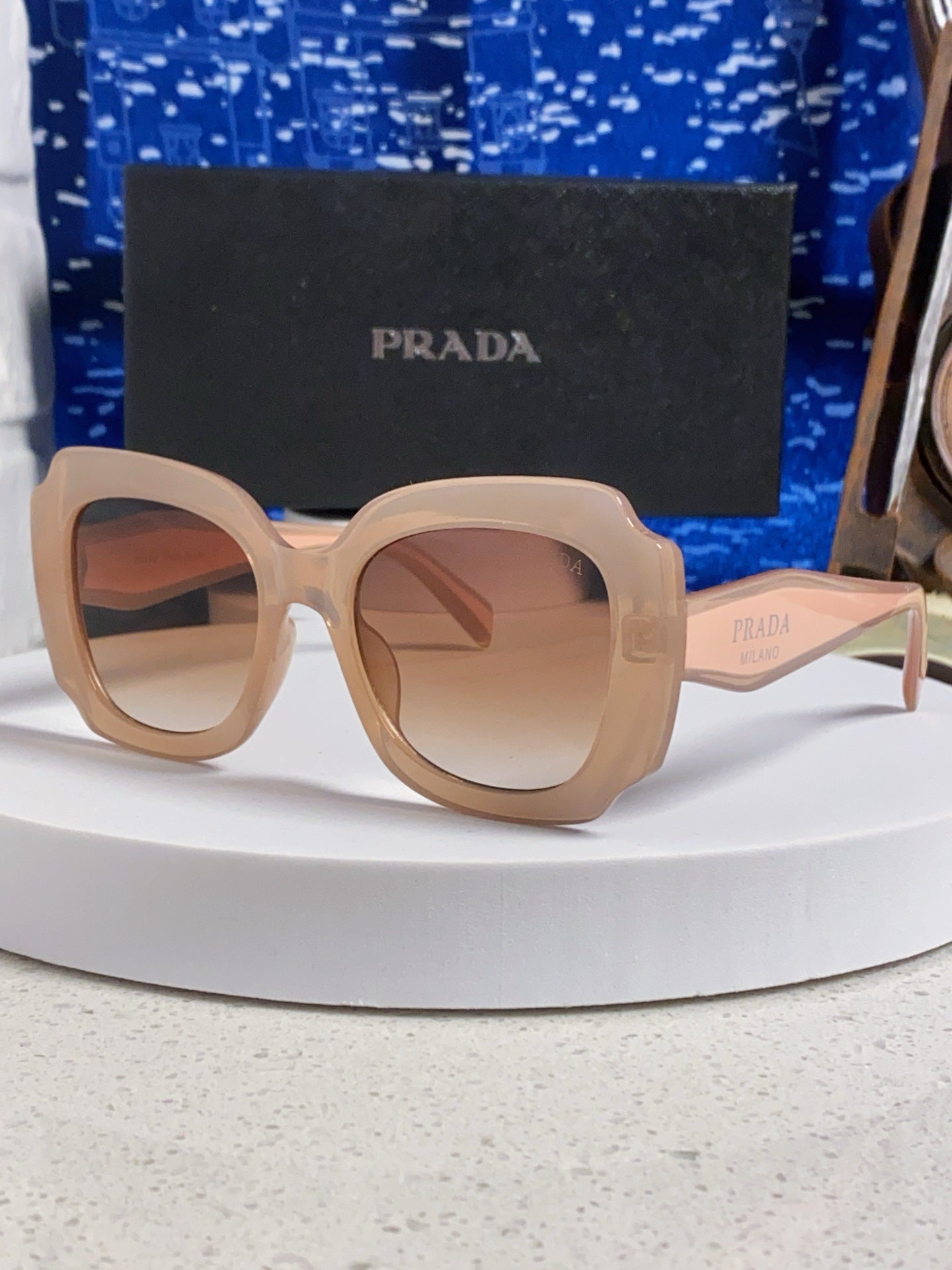 Prada 16YSF Acetate Fashion Gold Lens Sunglasses for Men & Women - 415673