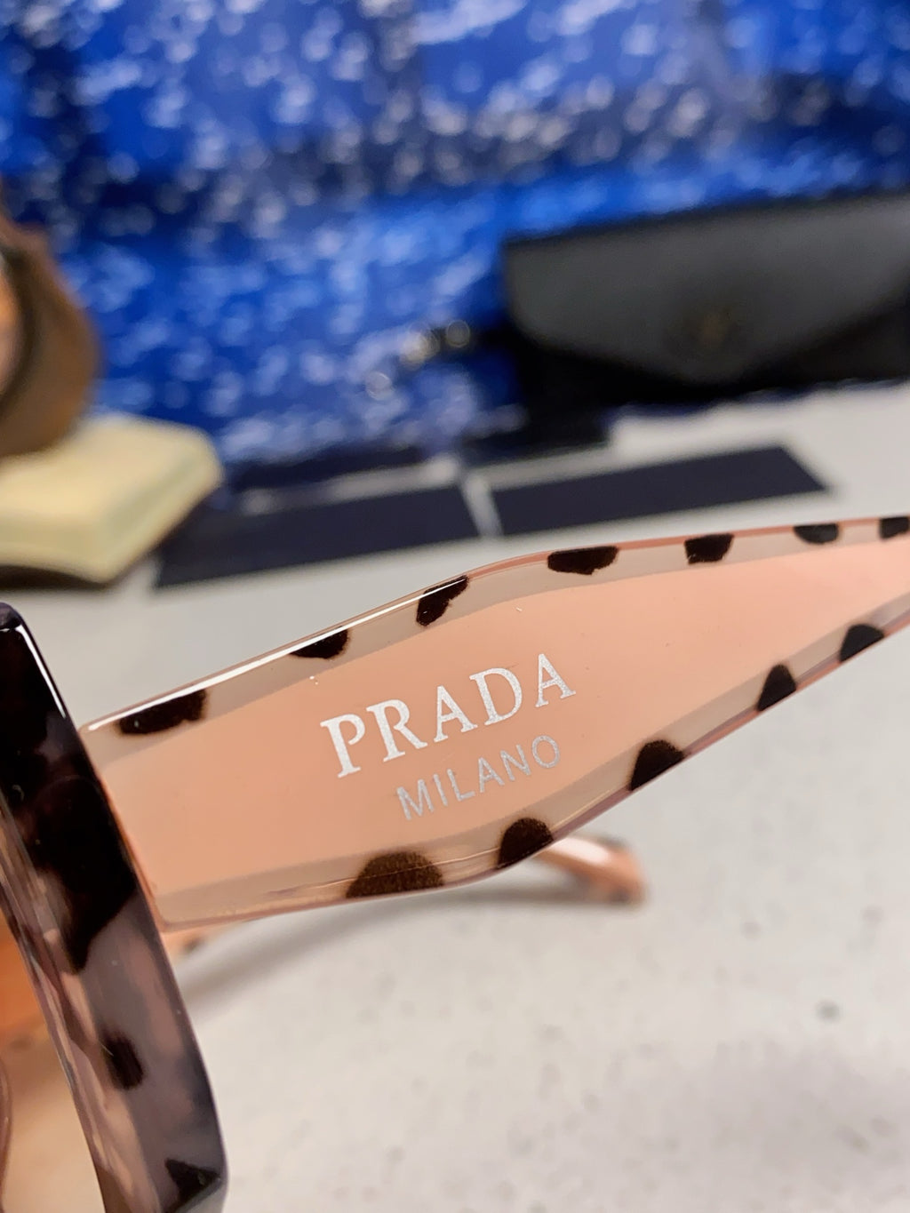 Prada 16YSF Acetate Fashion Gold Lens Sunglasses for Men & Women - detail image 7