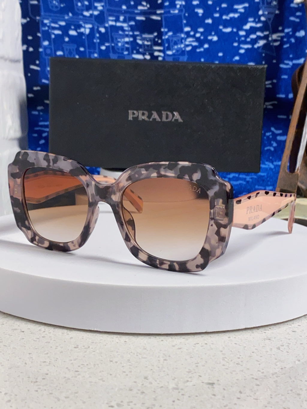 Prada 16YSF Acetate Fashion Gold Lens Sunglasses for Men & Women