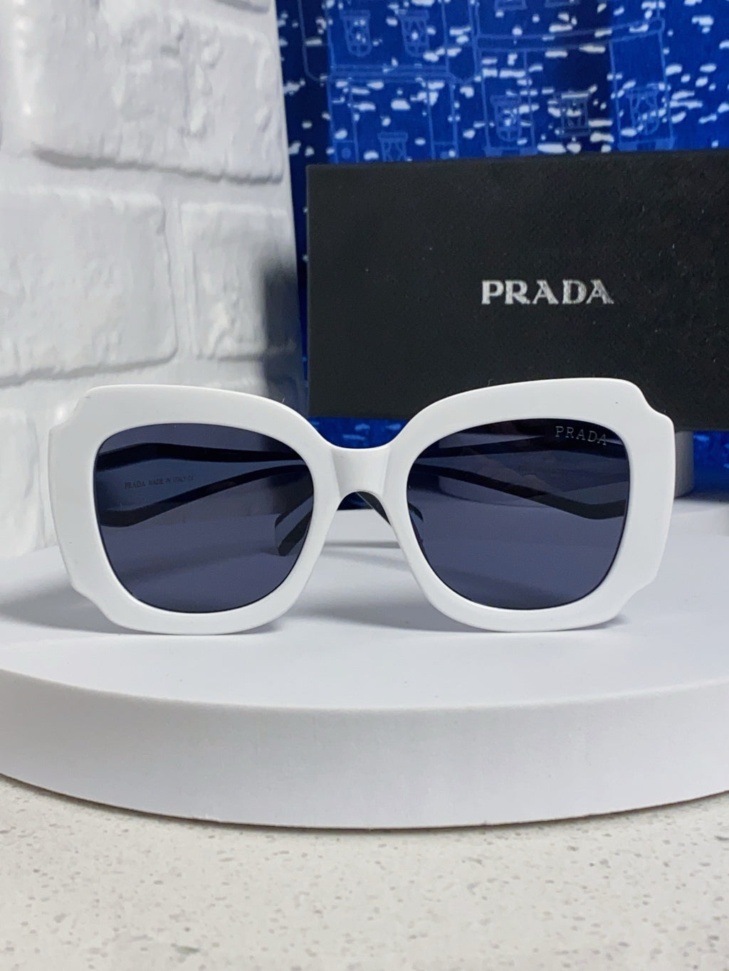 Prada 16YSF Acetate Fashion Blue Lens Sunglasses for Men & Women - 415676 - detail image 2