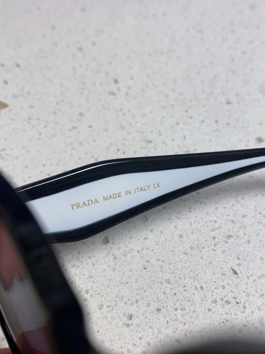 Prada 16YSF Acetate Fashion Black Lens Sunglasses for Men & Women - 415677 - detail image 8