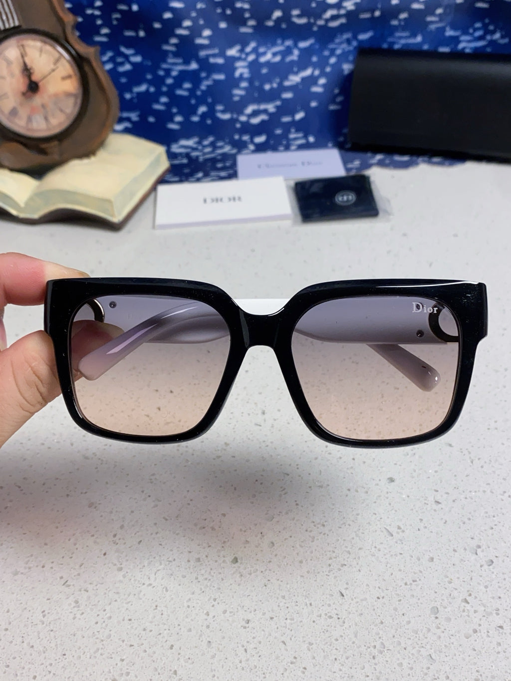 Dior Oversized Silver Lens Sunglasses for Women - 431740 - detail image 4