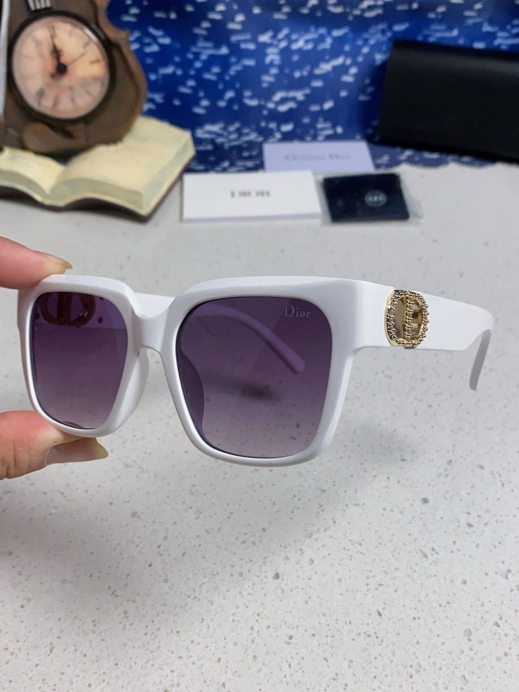 Dior Oversized Silver Lens Sunglasses for Women - 867114 - detail image 6