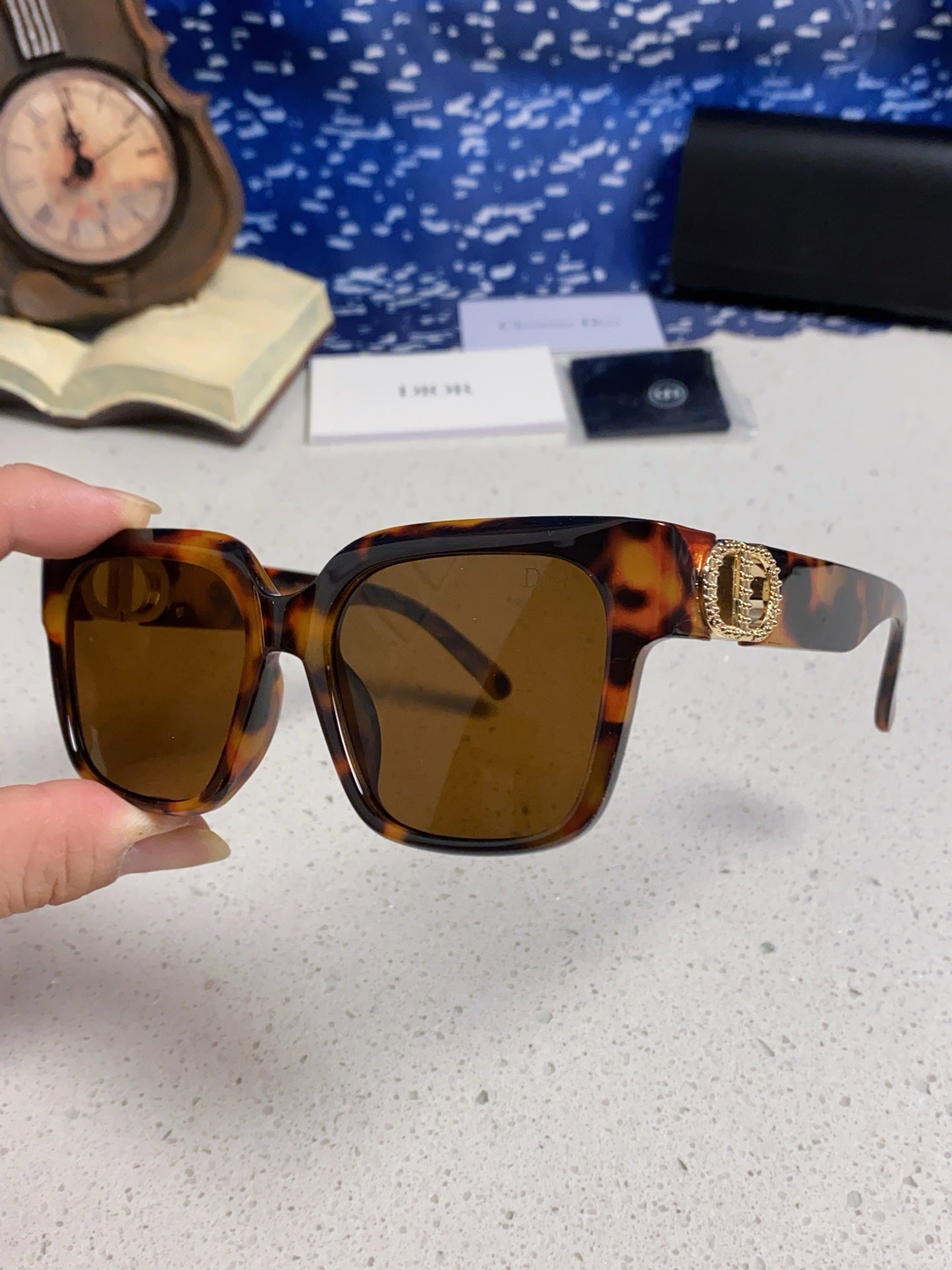 Dior Oversized Black Lens Sunglasses for Women - 867115 - detail image 6