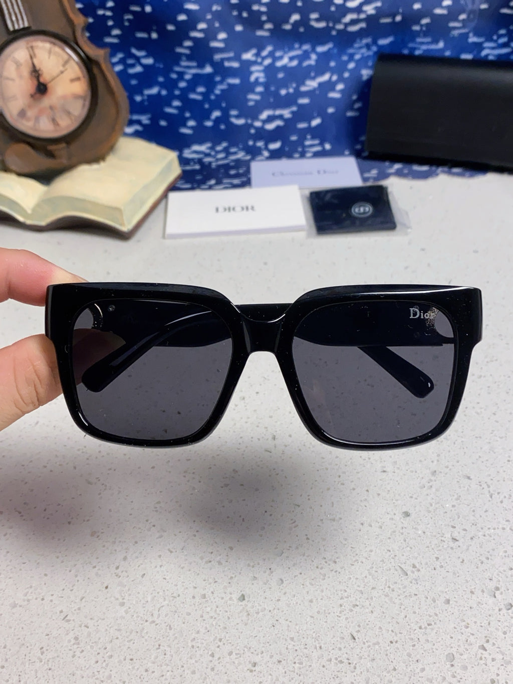 Dior Oversized Black Lens Sunglasses for Women - 415538 - detail image 4