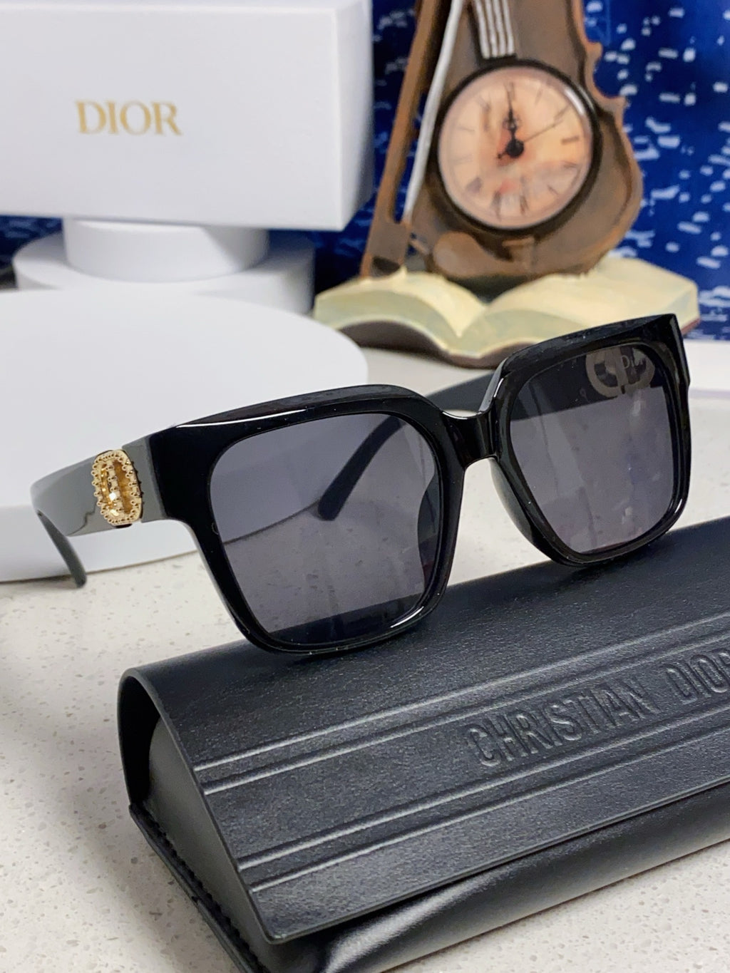 Dior Oversized Black Lens Sunglasses for Women - 867116 - detail image 10
