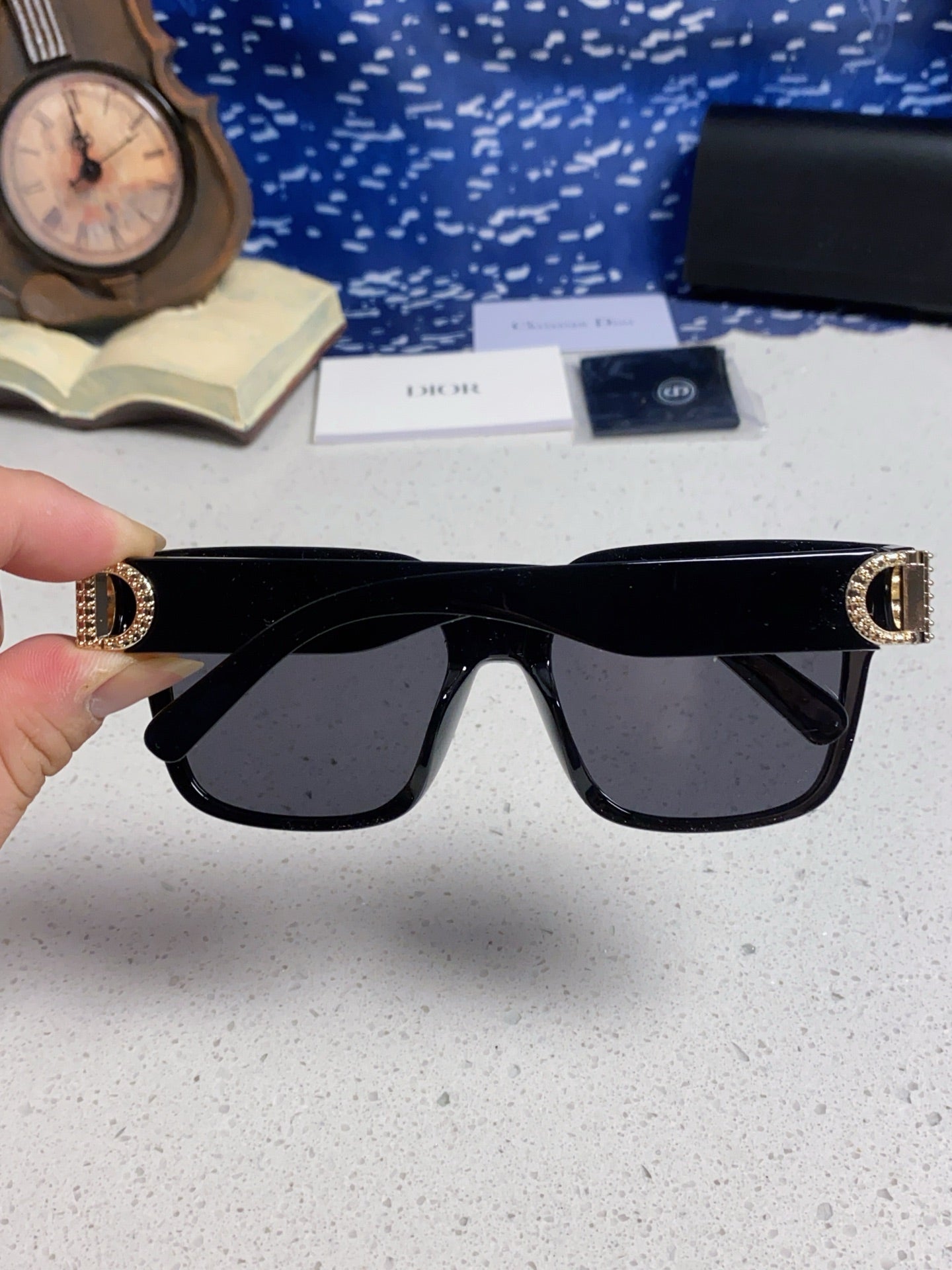 Dior Oversized Black Lens Sunglasses for Women - detail image 5