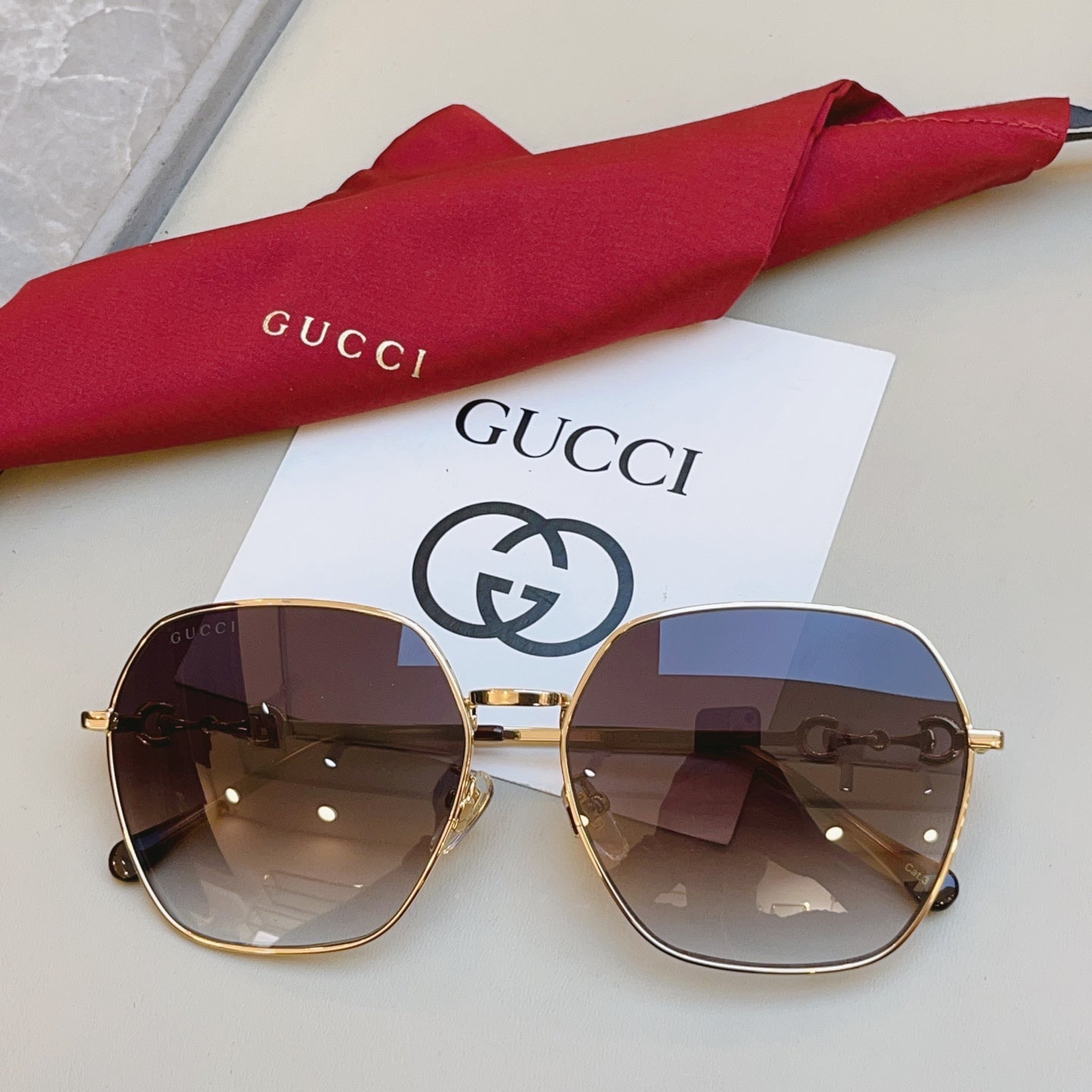 Gucci GG0882SA Square Brown Lens Sunglasses for Men & Women - 431473 - detail image 4