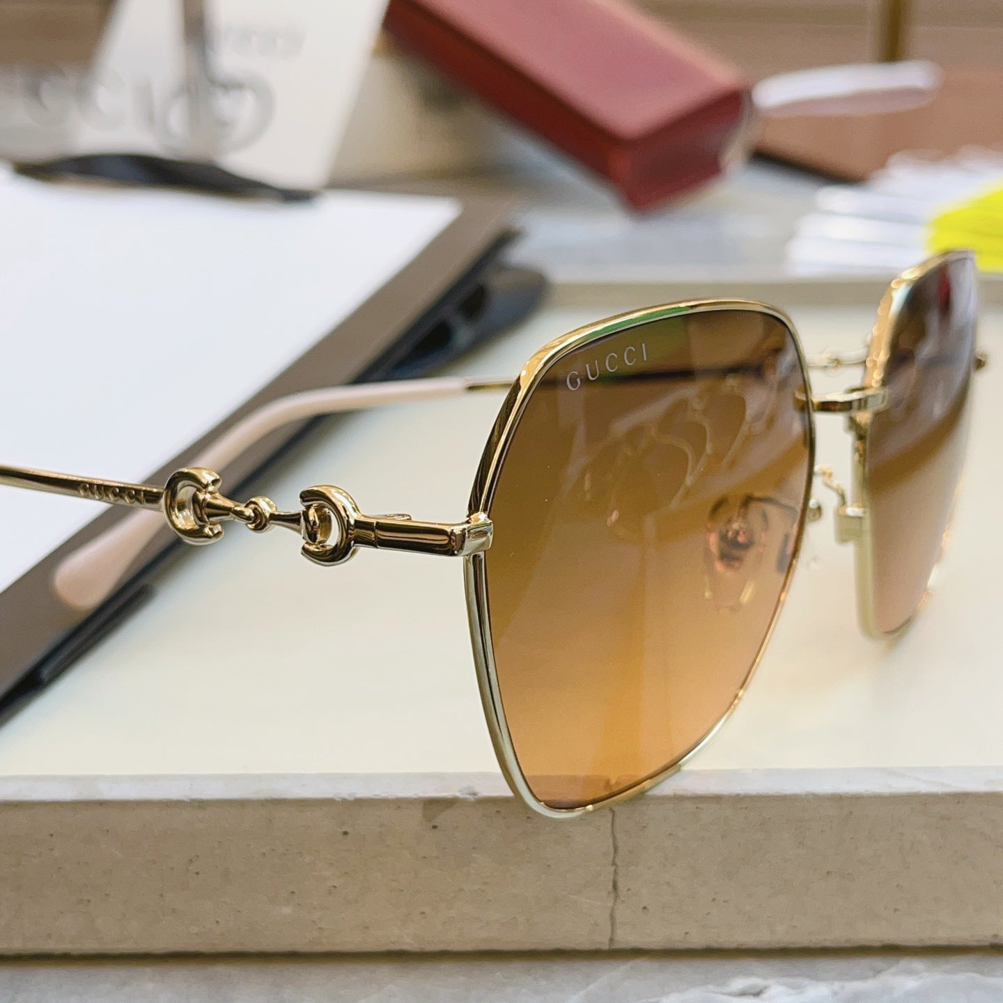 Gucci GG0882SA Square Brown Lens Sunglasses for Men & Women - 431473 - detail image 6
