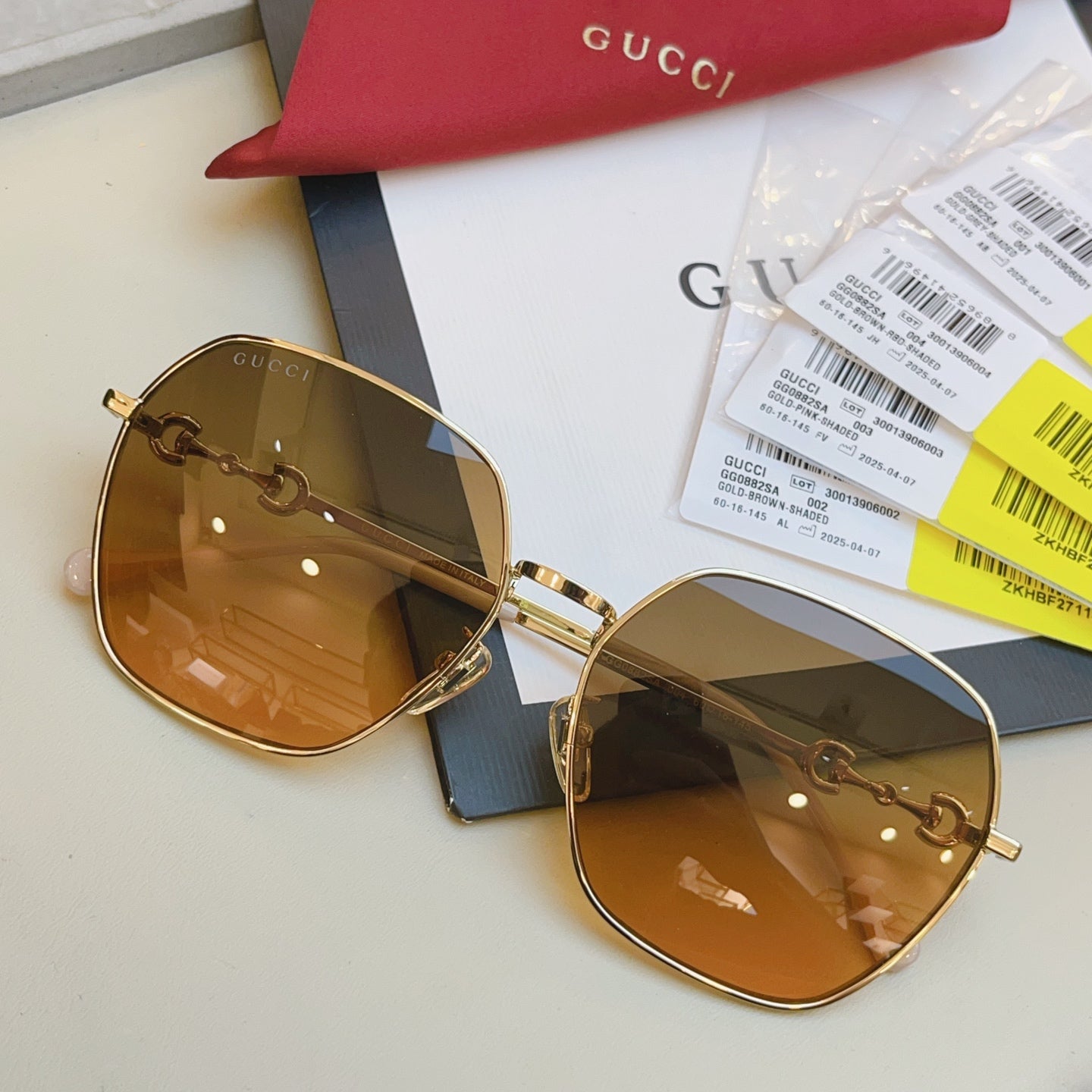 Gucci GG0882SA Square Black Lens Sunglasses for Men & Women - detail image 5