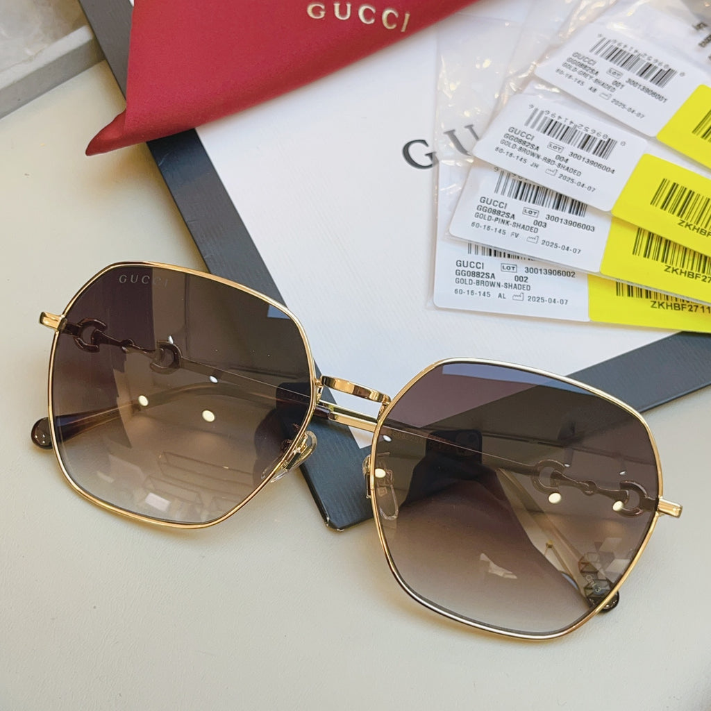 Gucci GG0882SA Square Black Lens Sunglasses for Men & Women